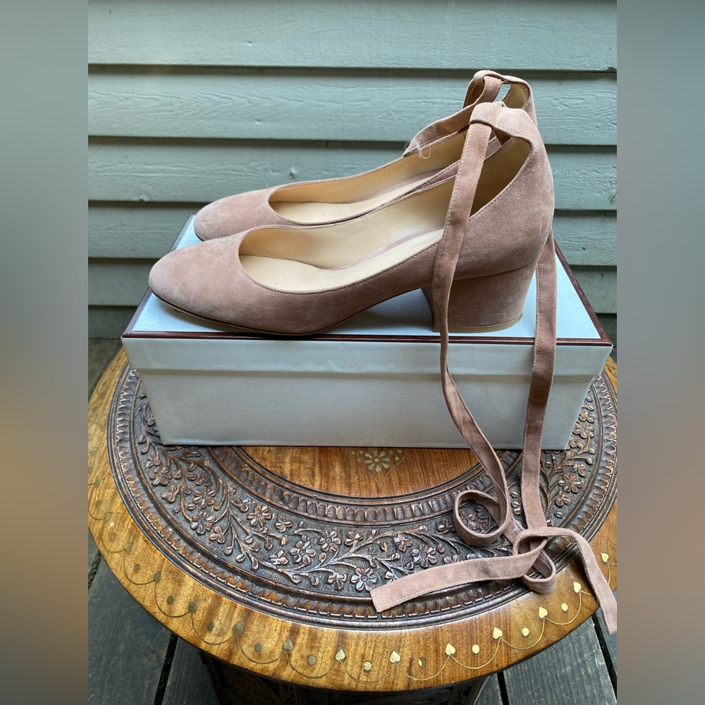 Gianvito Rossi Ballerina pumps, size 37, nude suede